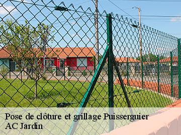 Pose de clôture et grillage puisserguier-34620 AC Jardin