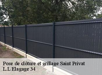 Pose de clôture et grillage  saint-privat-34700 L.L Elagage 34 